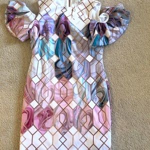 Ted Baker Krimba Sea of Clouds Cold Shoulder Dress